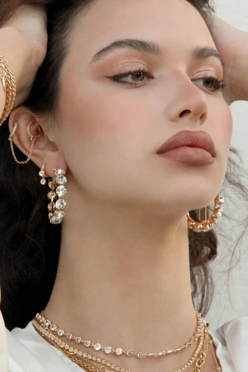 Crystal Warrior Hoop Earrings - Bikini Crush Swimwear