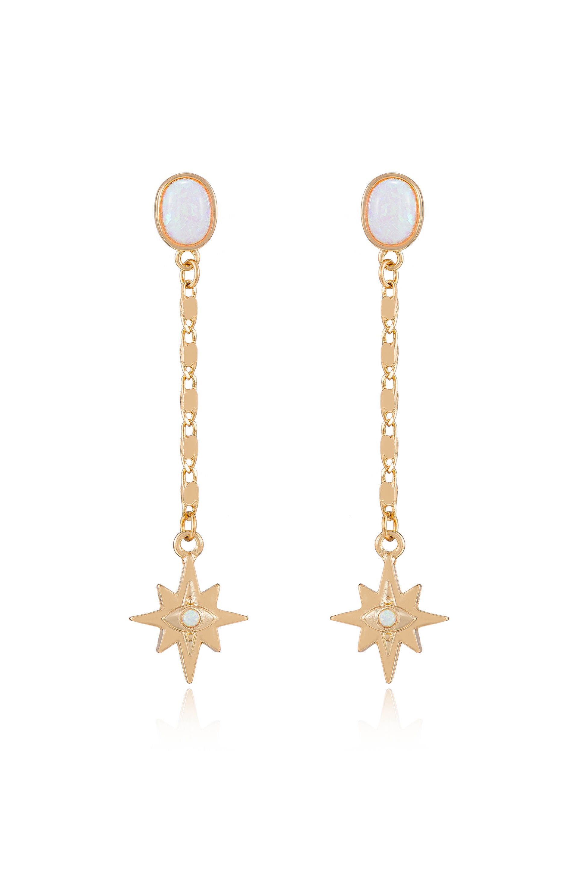 Celestial Opal Star Drop Earrings - Bikini Crush Swimwear