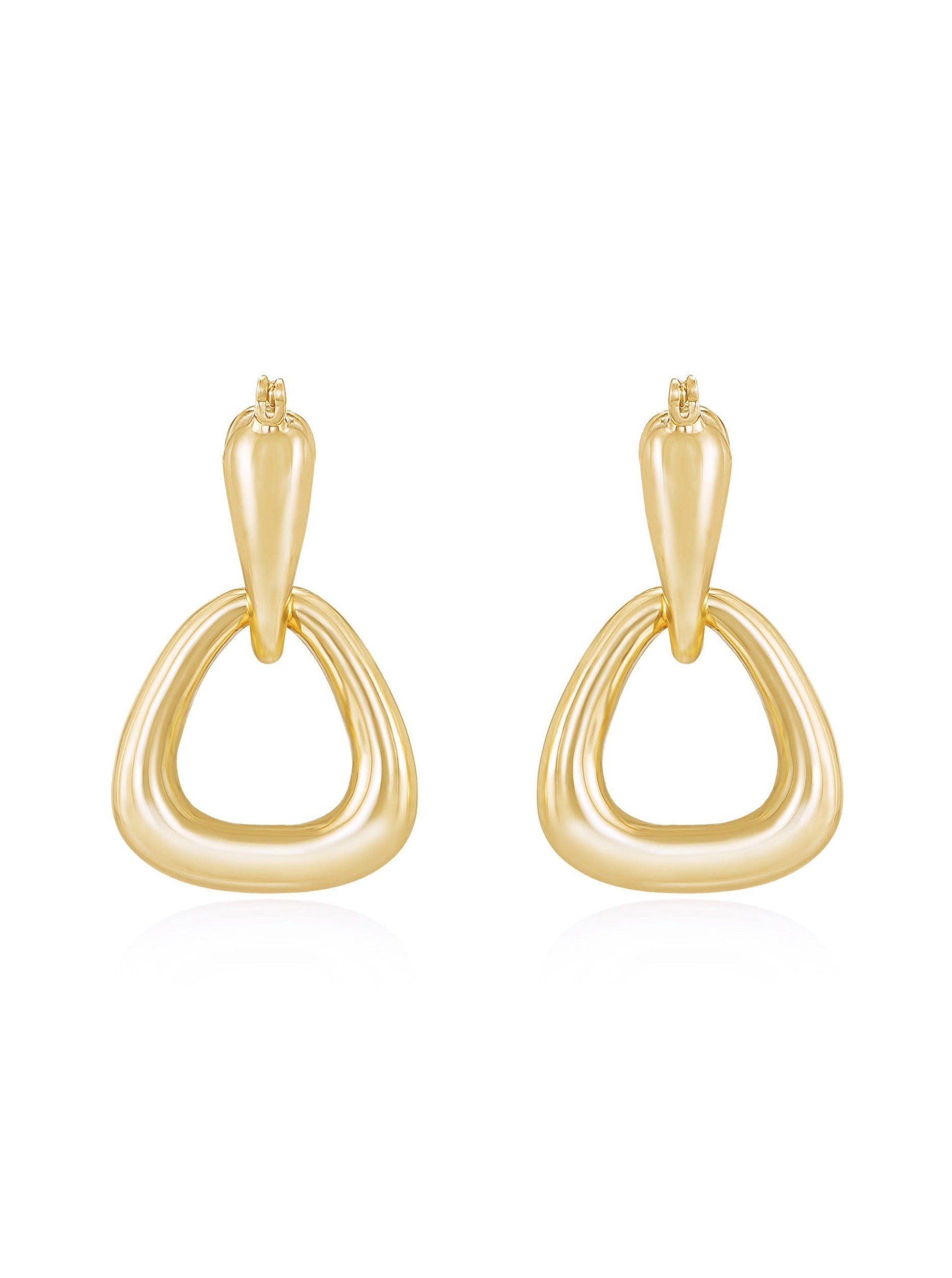 Baby Double Dangle Hoop 18k Gold Plated Earrings - Bikini Crush Swimwear