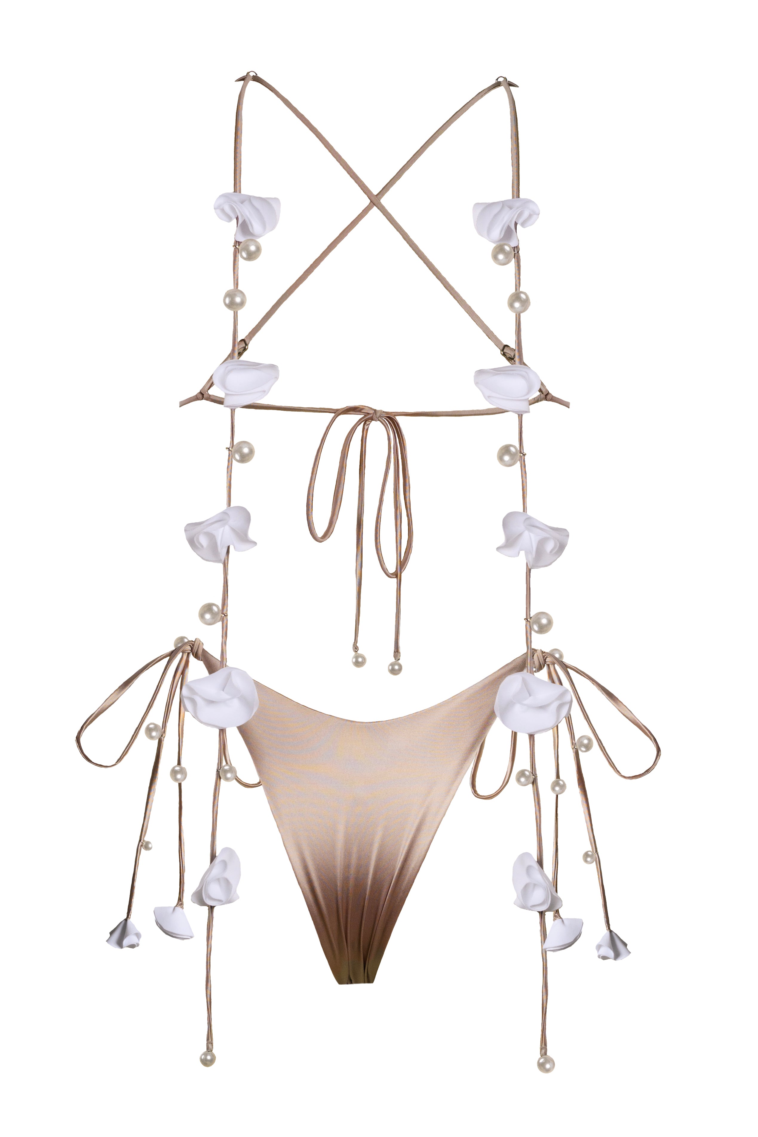 Fleur Tie Bottom Satin Mauve (Limited Edition) - Bikini Crush Swimwear